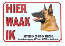 Hier Waak Ik bordjes