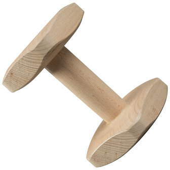 Wooden dumbbell 1lb 6.9oz