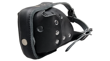 Leather muzzle with steel bar