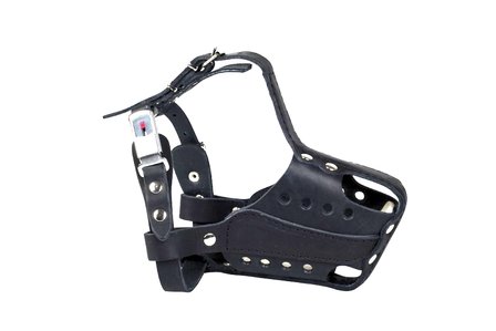 Gappay Leather muzzle with steel bar small