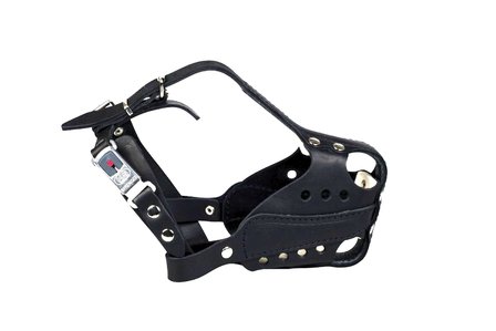 Gappay Leather muzzle with steel bar medium
