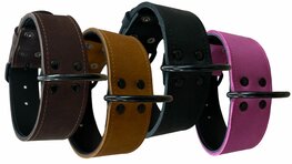 Leder halsband 5cm Black edition