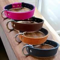 Leder halsband 3cm breed